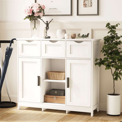 Cabinets With Drawers And Shelves, Living Room, Bedroom, Bathroom Decor Cabinets Furniture Home Decor - White eprolo