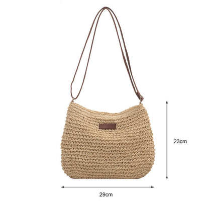 Niche Design Vacation Straw Tote Bag eprolo
