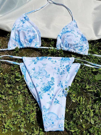 Women Floral Swimsuit  Summer Bikini Set eprolo