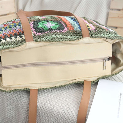 European And American Style Paper String Crocheted Straw Bag eprolo