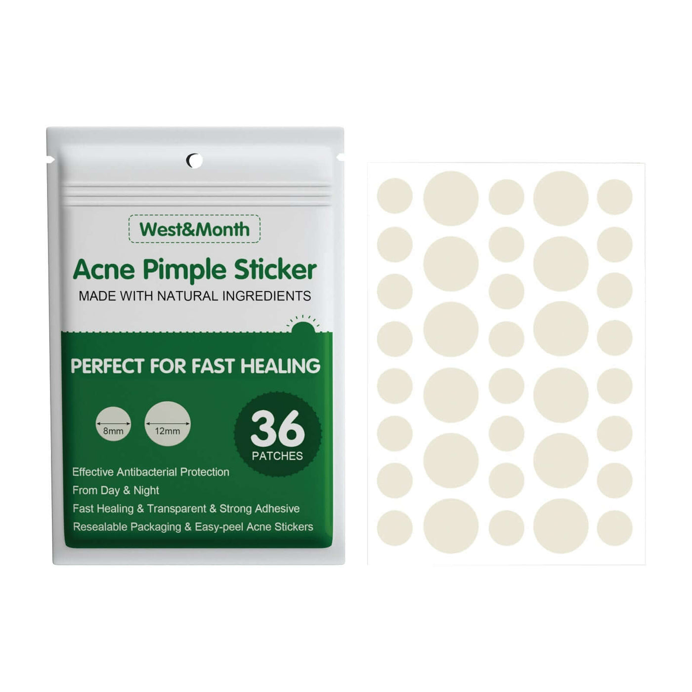 West&Month invisible acne patch with essential oil and waterproof design