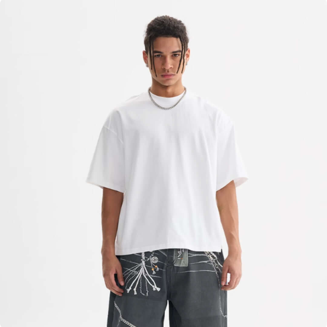 Tall And Versatile Pure Cotton T-shirt American Style eprolo