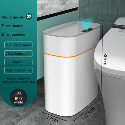 Smart Trash Can With Lid For Bedroom And Living Room Kitchen Storage Box Trash Can Induction Small Car Box Automatic Smart Dustbin Smart Trash Bin eprolo