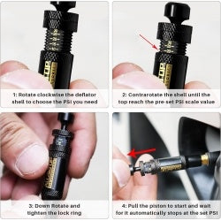 4PCS Tyre Deflators Air Quick Deflator 10-30 PSI Tire Valve Core Tool Portable eprolo