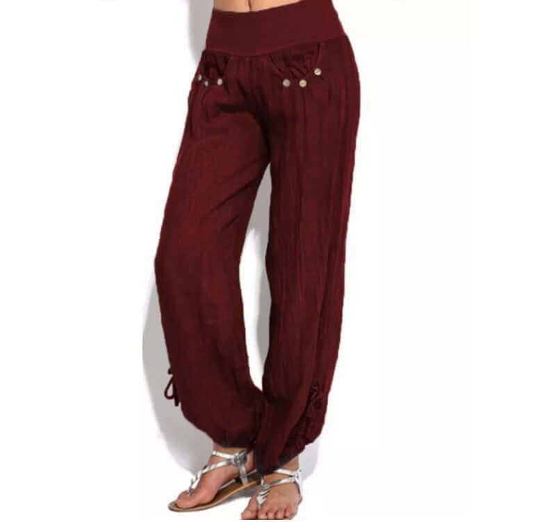 New Loose Button Decorations Casual Wide-leg Trousers Women eprolo