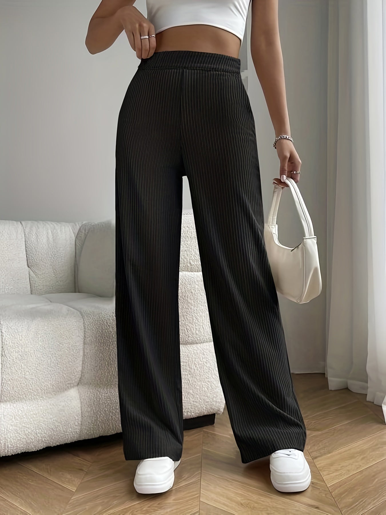 High Waist Loose Straight Wide Leg Pants eprolo