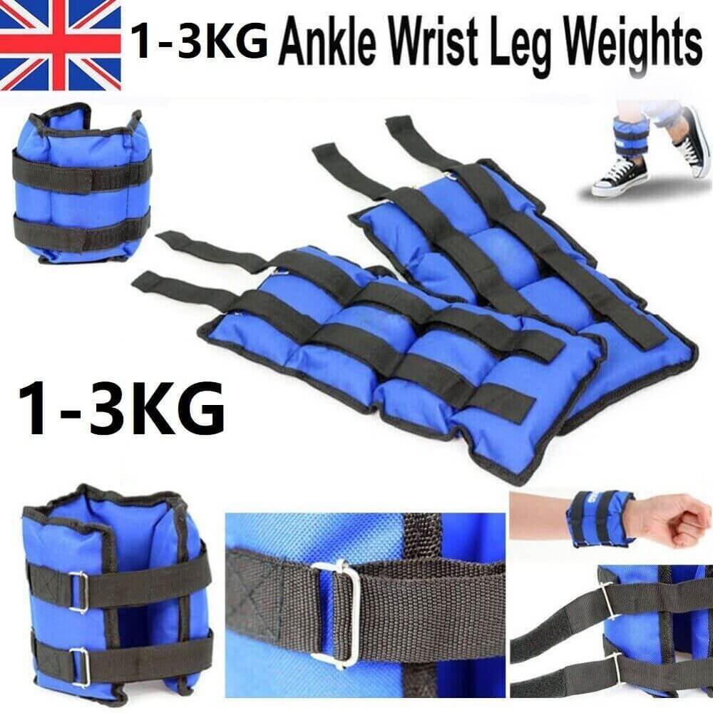 Ankle Wrist Leg Weights Straps Running Exercise Fitness Gym Strength Training UK eprolo