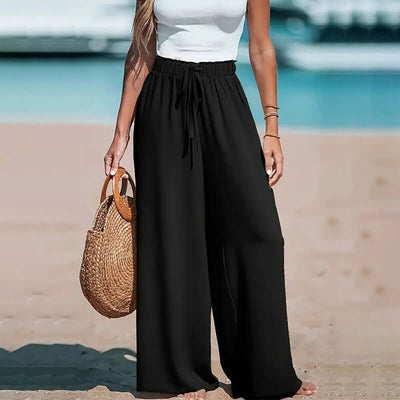 Women's Elastic High Waist Wide Leg Pants, Casual Loose Fit Trousers For Business & Everyday Wear eprolo
