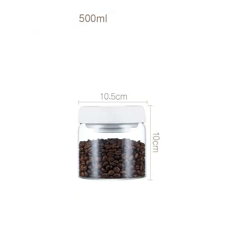 Vacuum Sealed Jug Set Black Coffee Beans Glass Airtight Canister Kitchen Food Grains Candy Keep Good Storage Jar Set Kitchen Gadgets eprolo
