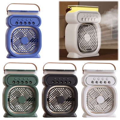 3 In 1 Portable Air Conditioner Evaporative Air Cooler LED Night Lights 3 Speeds Humidifier Fan For Home Office eprolo