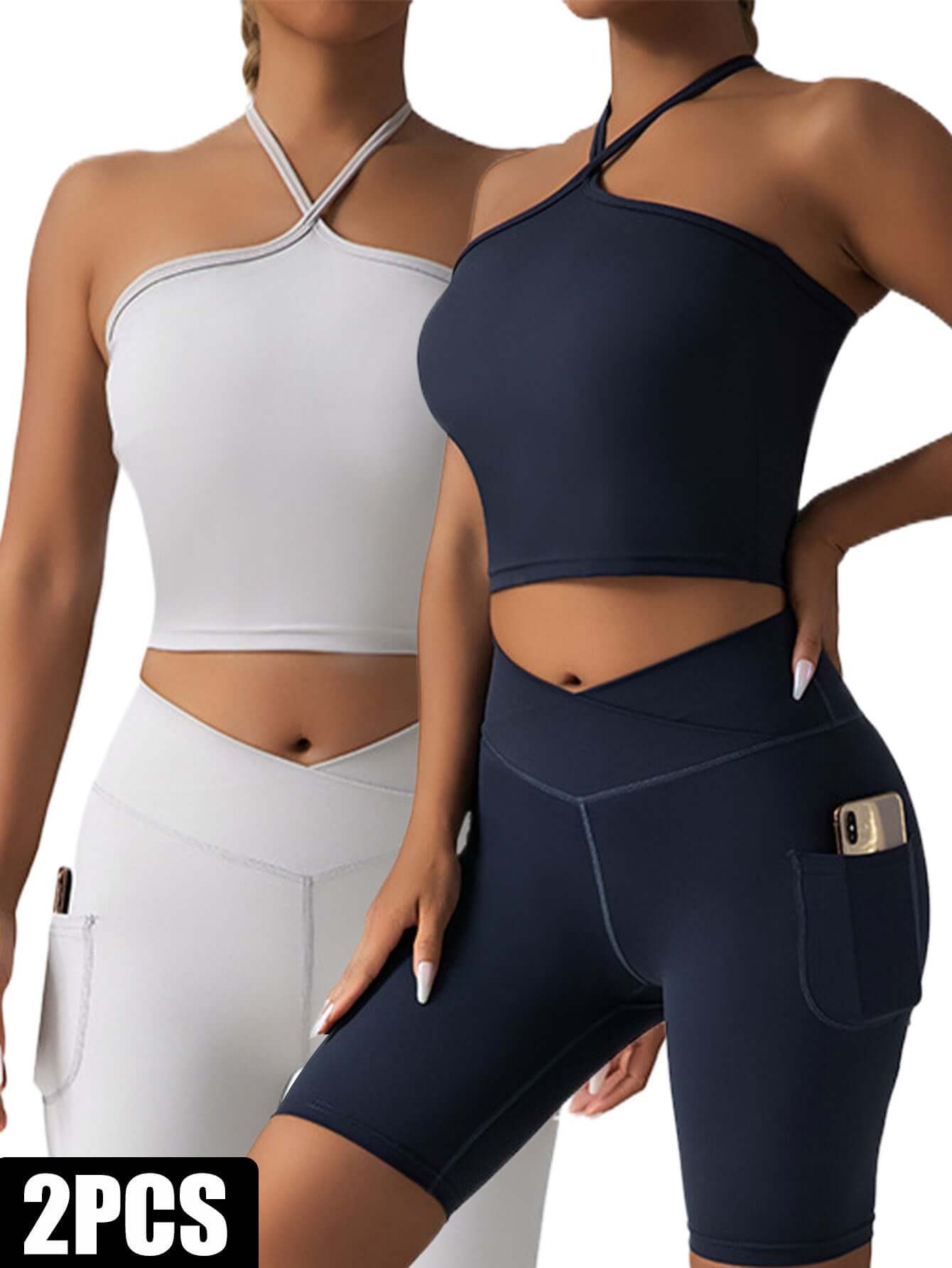 2 Pieces Sports Bra Athletic Running Sports Bra eprolo