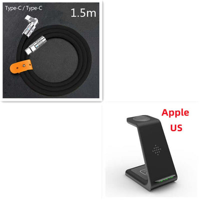 3 In 1 Fast Charging Station Wireless Charger Stand Wireless Quick Charge Dock For Phone Holder eprolo