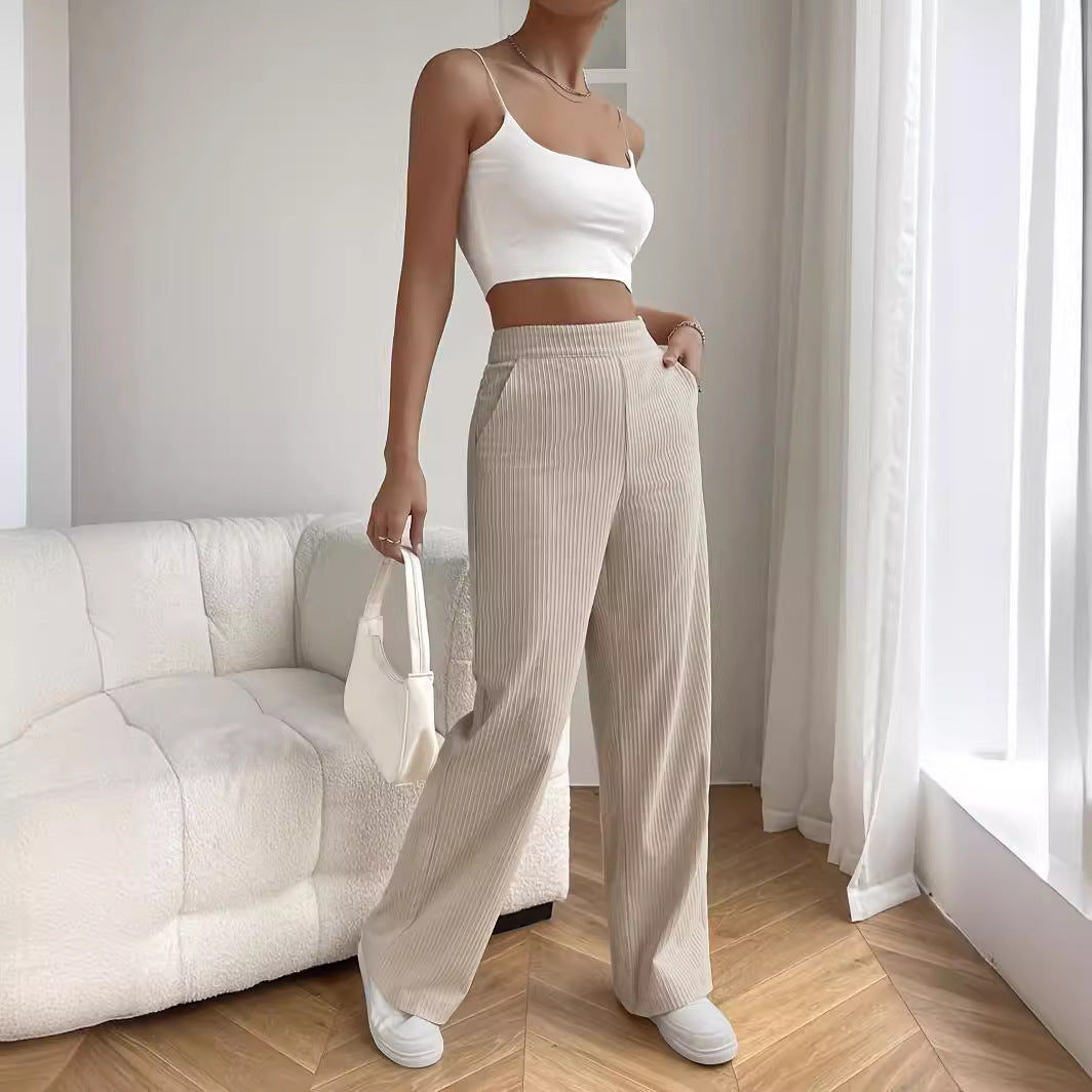 High Waist Loose Straight Wide Leg Pants eprolo