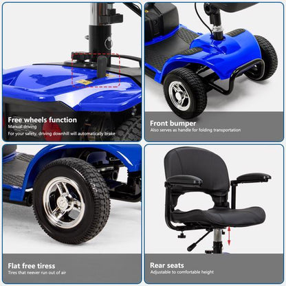 4-Wheel Mobile Scooter With Basket And Extended Battery eprolo