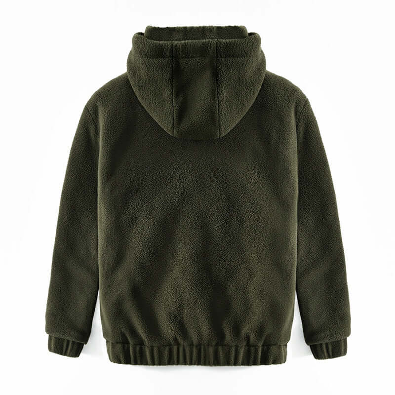 Winter Hooded Cardigan Keep Warm Pure Color Coat Thickened Fluff Sweater eprolo