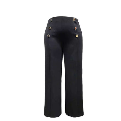 Plus Size Women's Casual Tight Straight-leg Trousers eprolo