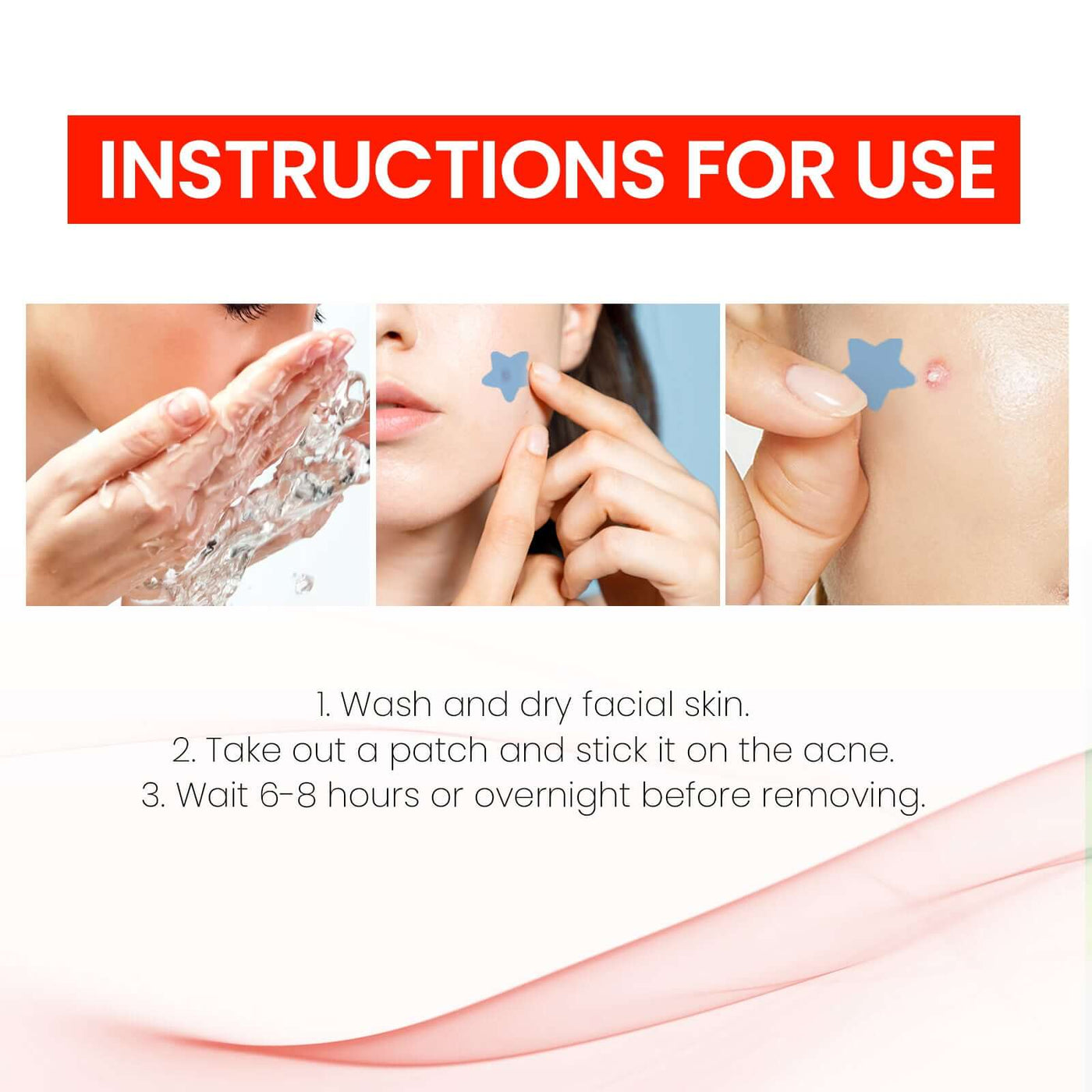 Hydrocolloid pimple patches for face in cute star shape