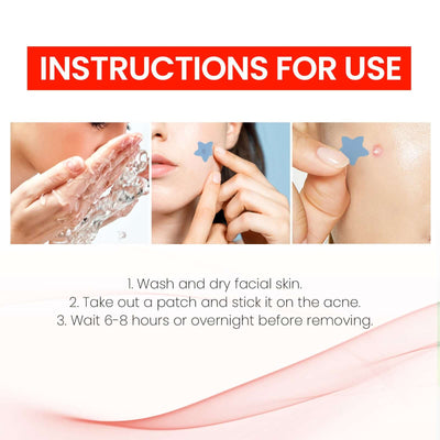 Hydrocolloid pimple patches for face in cute star shape