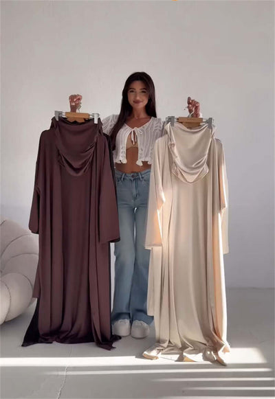 Casual Mid-calf Top Vest Long Cardigan Wide-leg Pants Three-piece Set eprolo