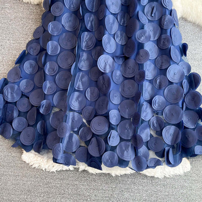 Retro High Waist Mid-length Three-dimensional Flower Mesh Skirt eprolo