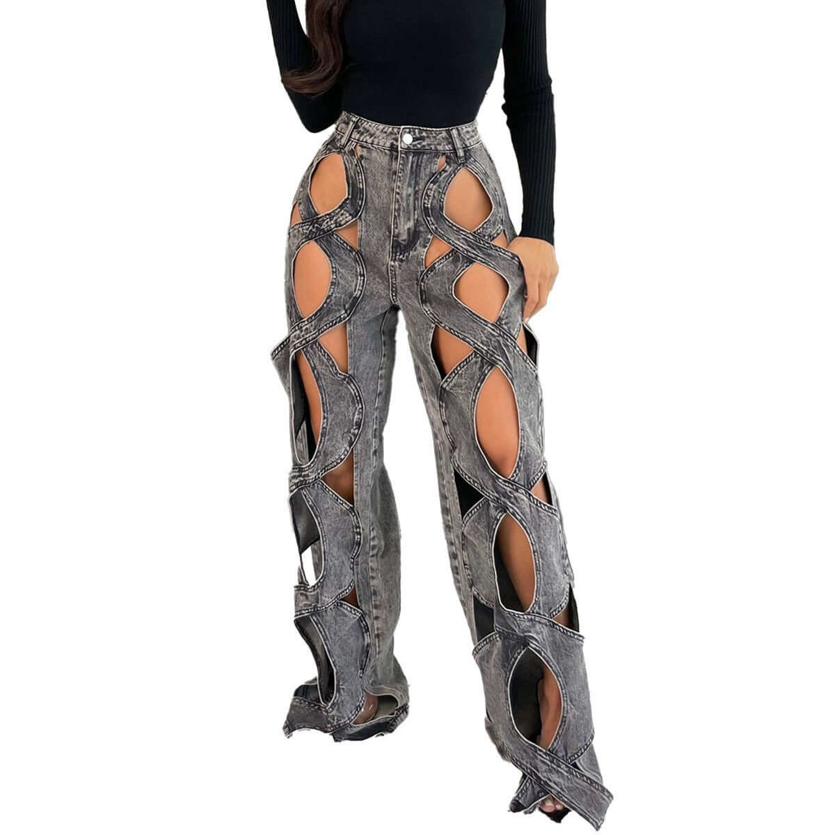 Casual Love Twist Jeans For Women Dropshipman