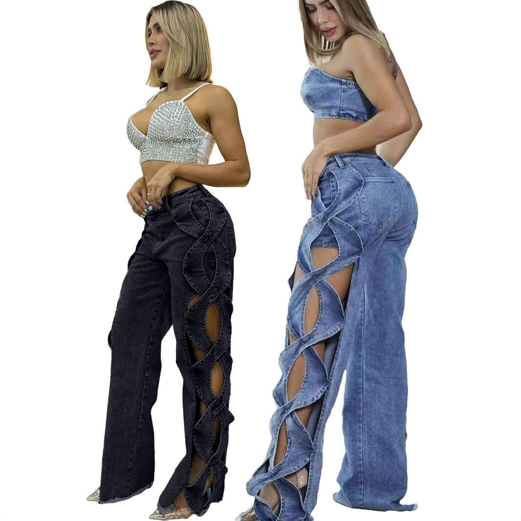Women's Side Hollow S Line Denim Dropshipman