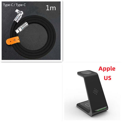 3 In 1 Fast Charging Station Wireless Charger Stand Wireless Quick Charge Dock For Phone Holder eprolo