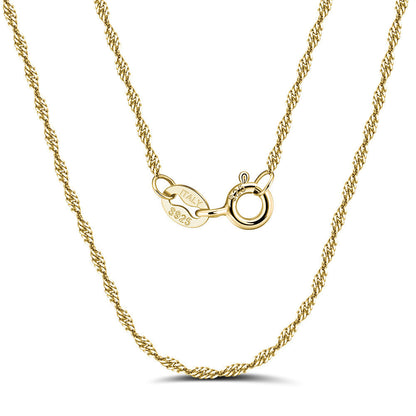 S925 Silver Necklace Water Wave All-match Clavicle Necklace eprolo