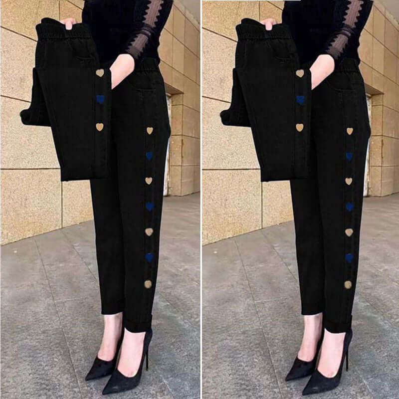 Women's Plus Size Thin High Waist Stretch Jeans Dropshipman