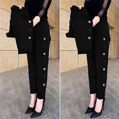 Women's Plus Size Thin High Waist Stretch Jeans Dropshipman