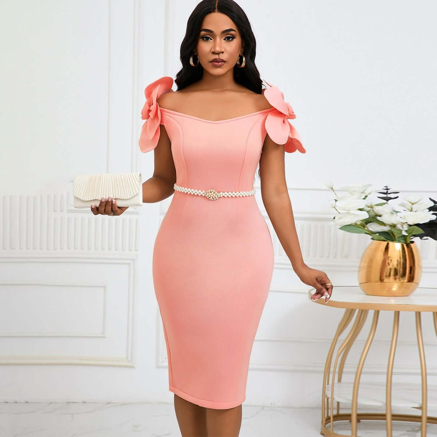Women's Three-dimensional Floral Elegant Dress eprolo