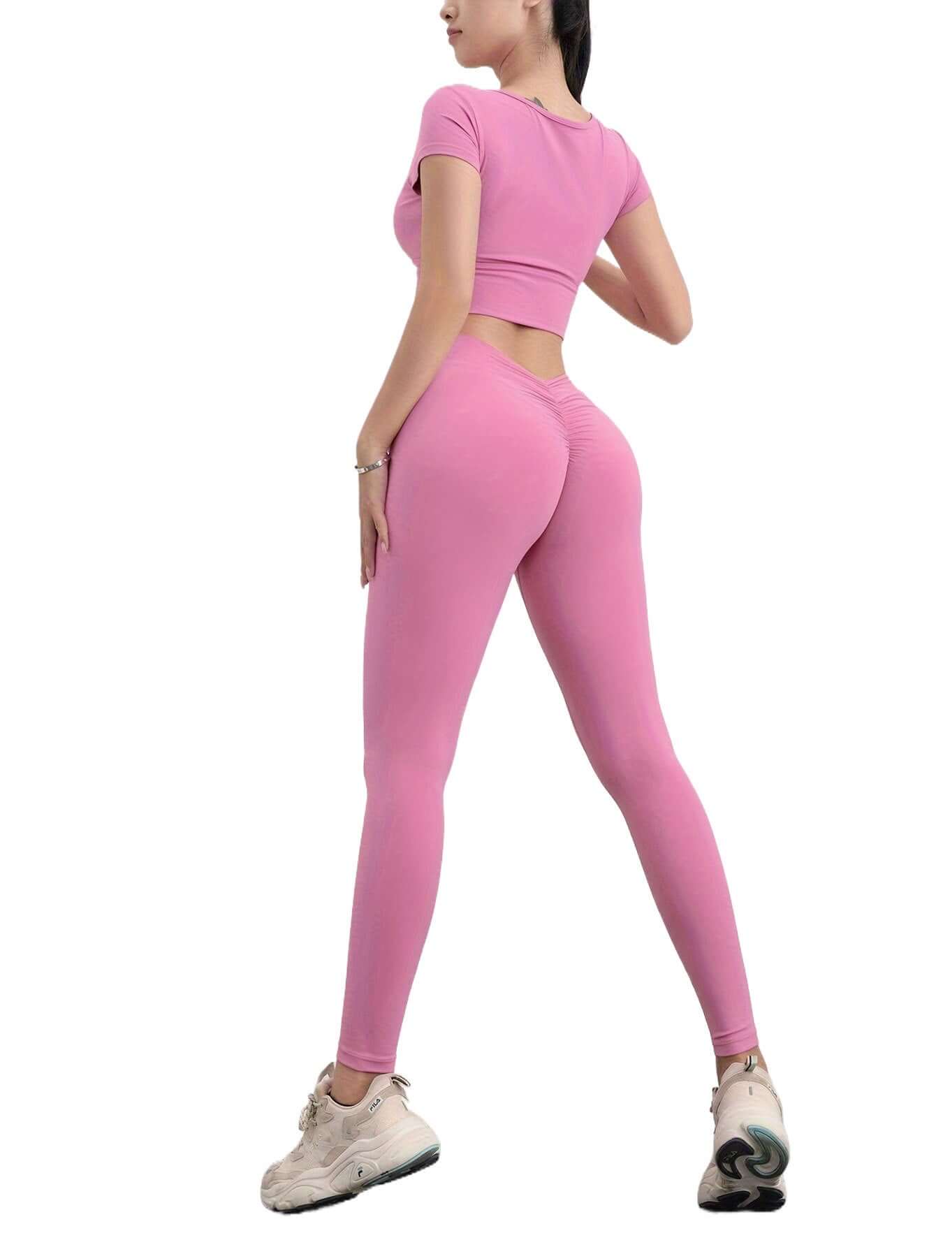 High Waist Yoga Pants For Women, Seamless, Scrunch Butt, Elastic, Ultra-Soft Comfort Fit, Solid Color Sports Leggings eprolo
