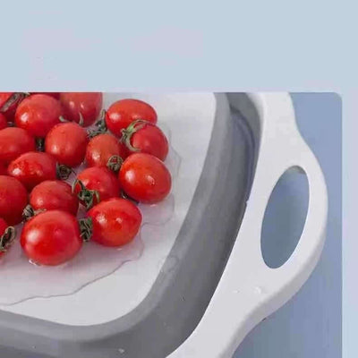 Multifunctional Folding Cutting Board Drain Basket New Cutting Board Vegetable Washing eprolo