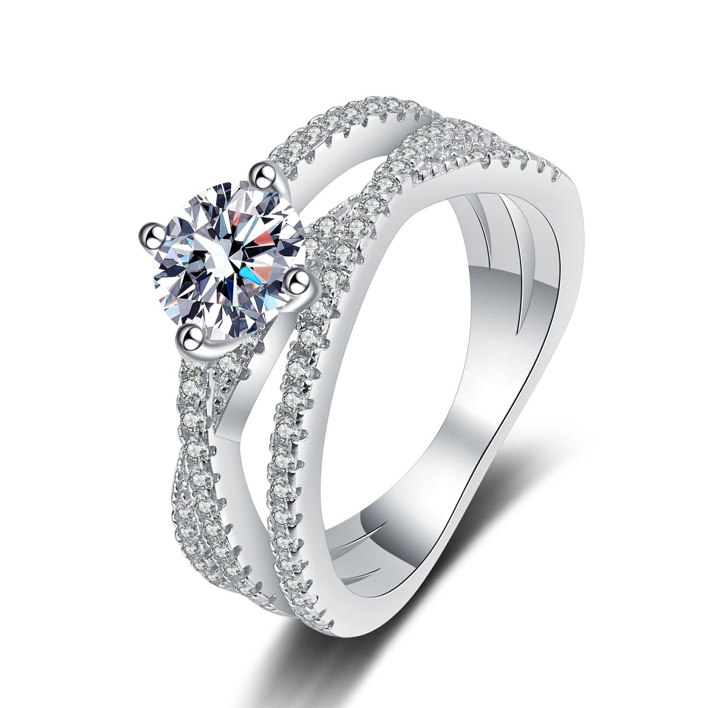 S925 Sterling Silver Moissanite Ring Women eprolo