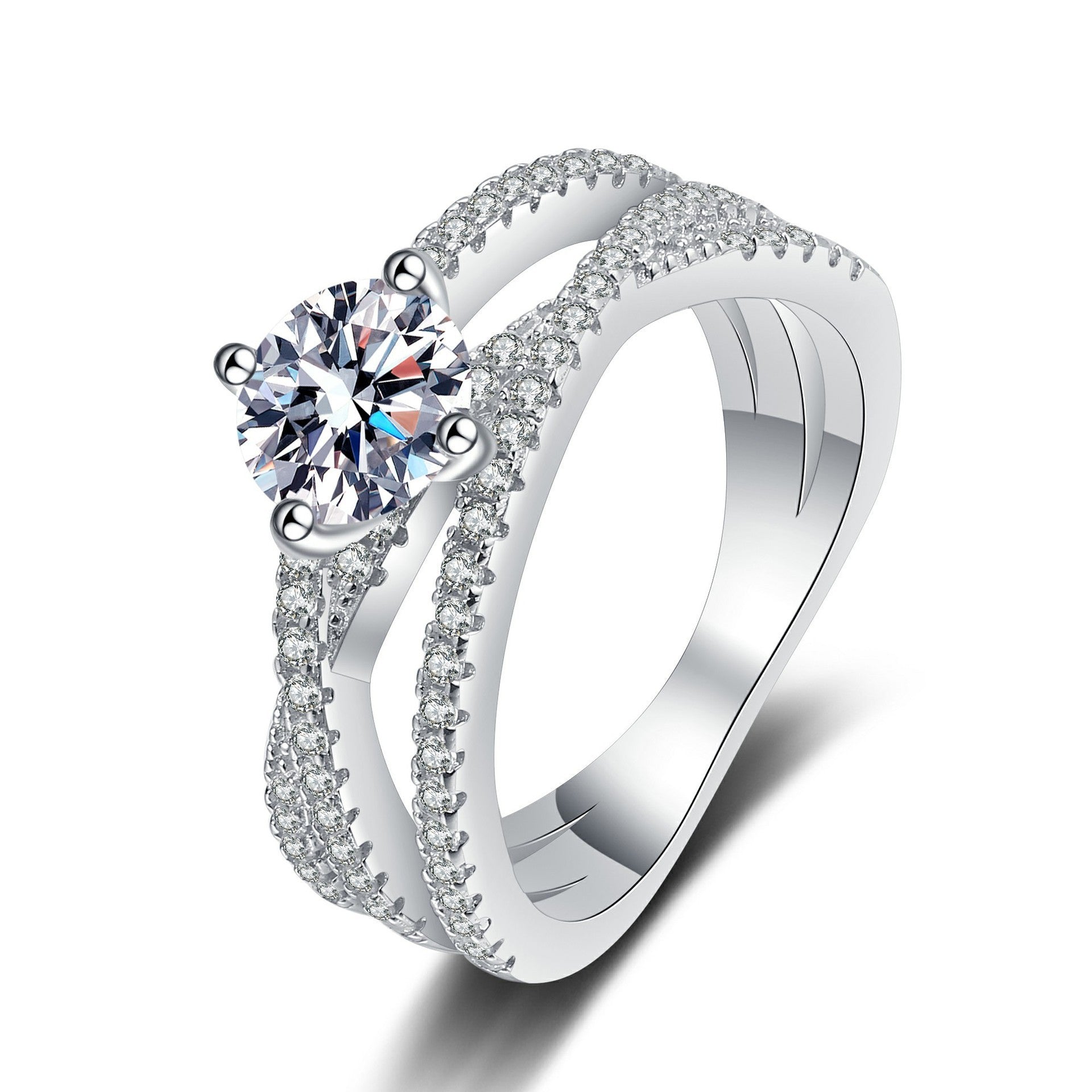 S925 Sterling Silver Moissanite Ring Women eprolo