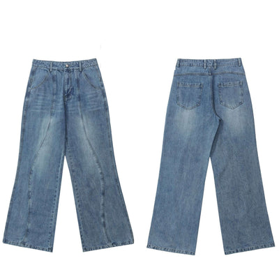 American Street Neutral Loose Retro Light-colored Jeans eprolo