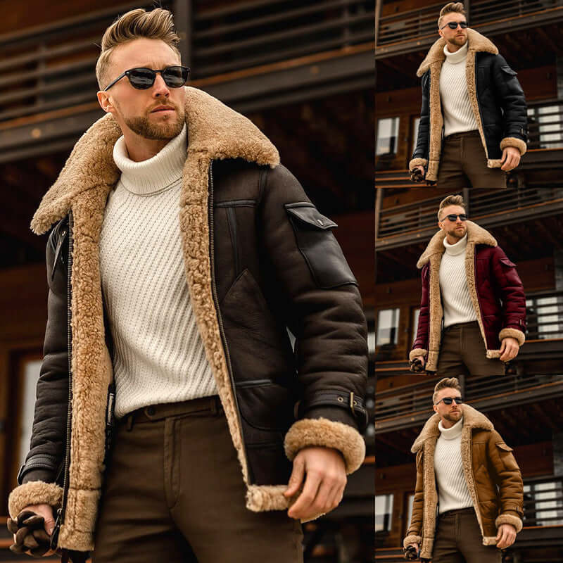 Winter Jacket Mens Military Fleece Warm Jackets Male Fur Collar Coats Army Tactical Jacket Astrazona