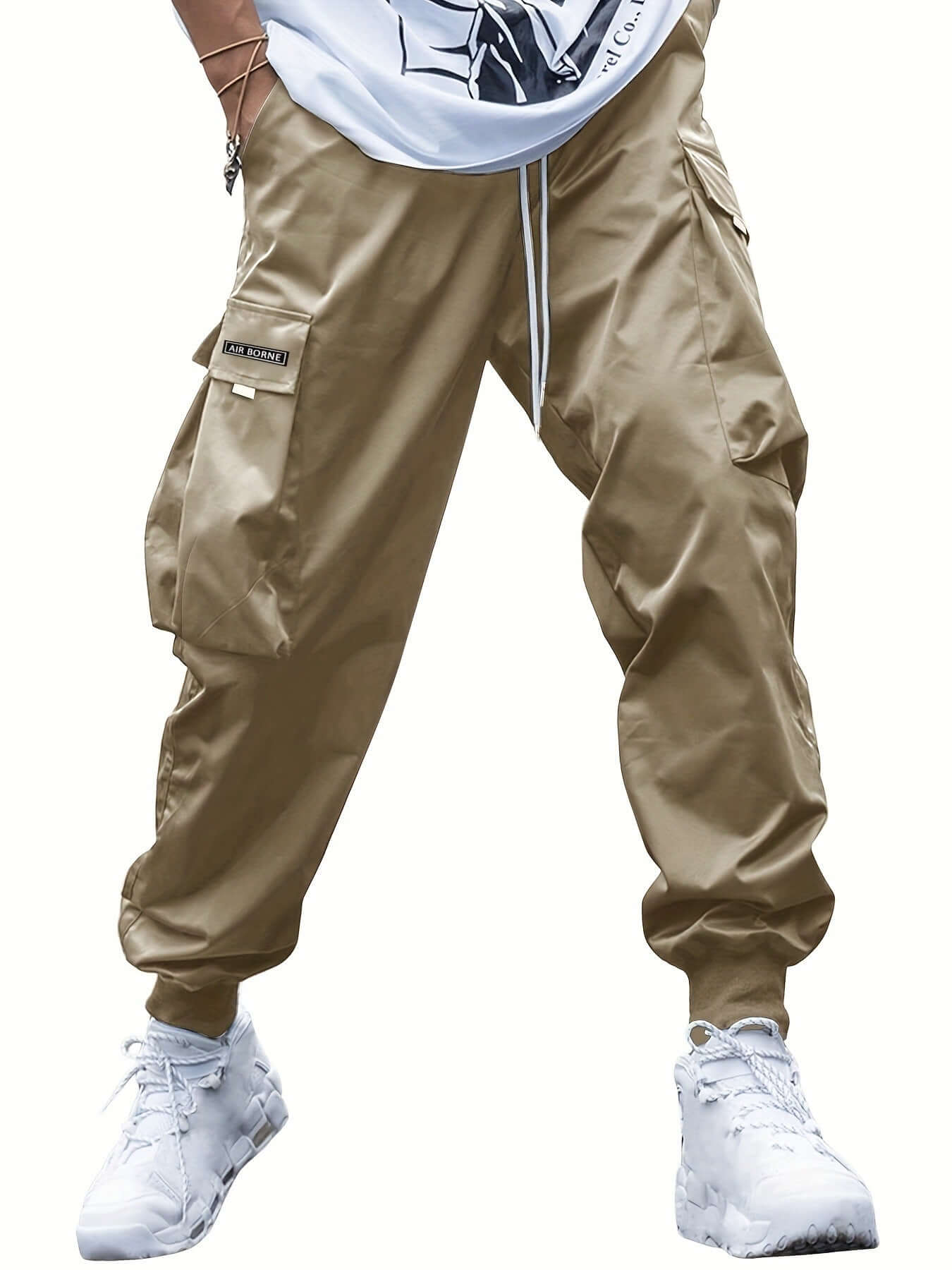 Multi-pocket Cargo Pants Men's Casual Hip-Hop Drawstring Trousers Outdoor Streetwear Sports Pant eprolo