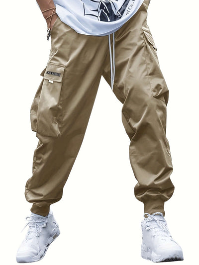 Multi-pocket Cargo Pants Men's Casual Hip-Hop Drawstring Trousers Outdoor Streetwear Sports Pant eprolo