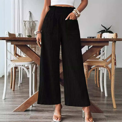 Women's Solid Color Casual Straight Pants eprolo