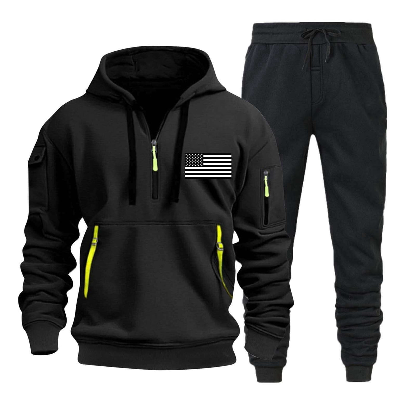 Autumn And Winter Sweater Hoodie Zipper Multi-pocket Pullover Sports Casual Suit eprolo