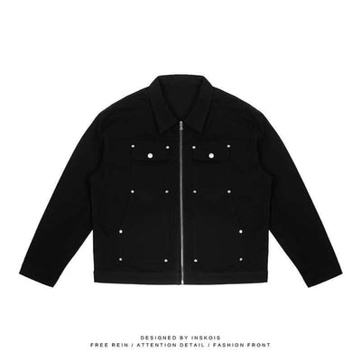 Autumn Retro American Washed Denim Jacket For Men eprolo