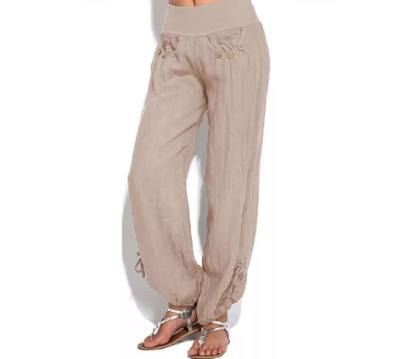 New Loose Button Decorations Casual Wide-leg Trousers Women eprolo