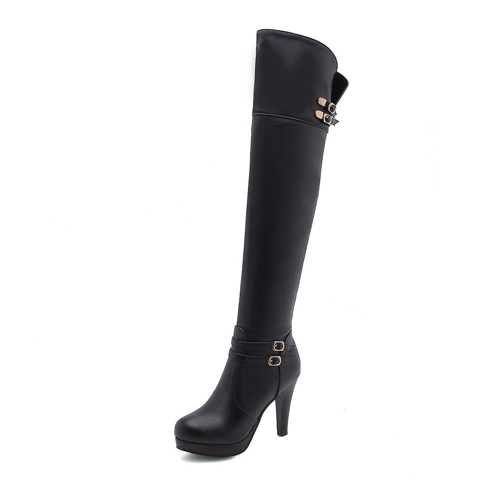 European And American Sexy Wine Cup Heel High Heel Waterproof Platform Plus Size Over The Knee Boots eprolo