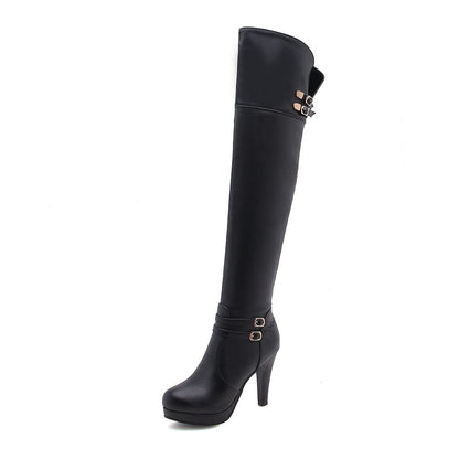 European And American Sexy Wine Cup Heel High Heel Waterproof Platform Plus Size Over The Knee Boots eprolo