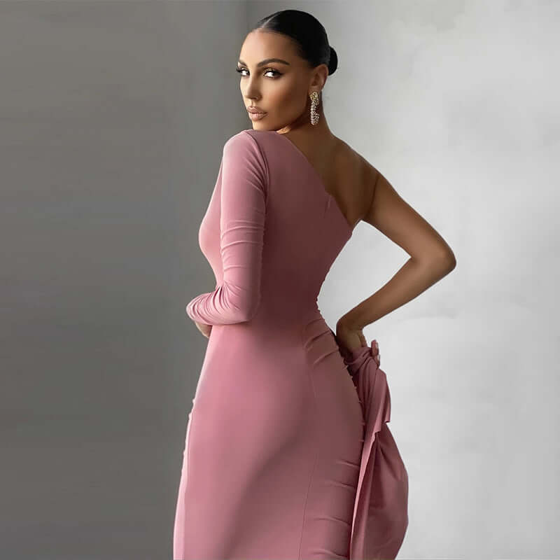 Fashion Design, Temperament, Slim Fit, Pleated Skirt, Long-sleeved Dress eprolo