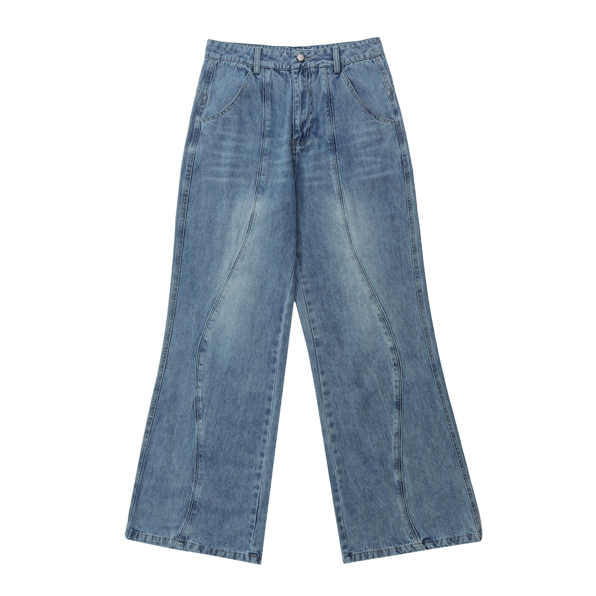 American Street Neutral Loose Retro Light-colored Jeans eprolo