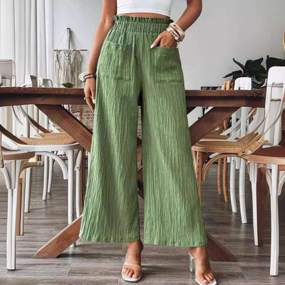 Women's Solid Color Casual Straight Pants eprolo