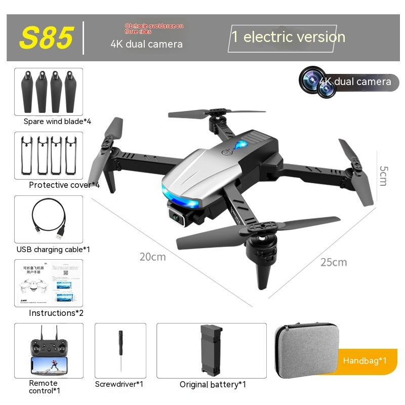 S85 Three-side Obstacle Avoidance UAV 4K Aerial Photography HD Dual Camera Four-axis eprolo