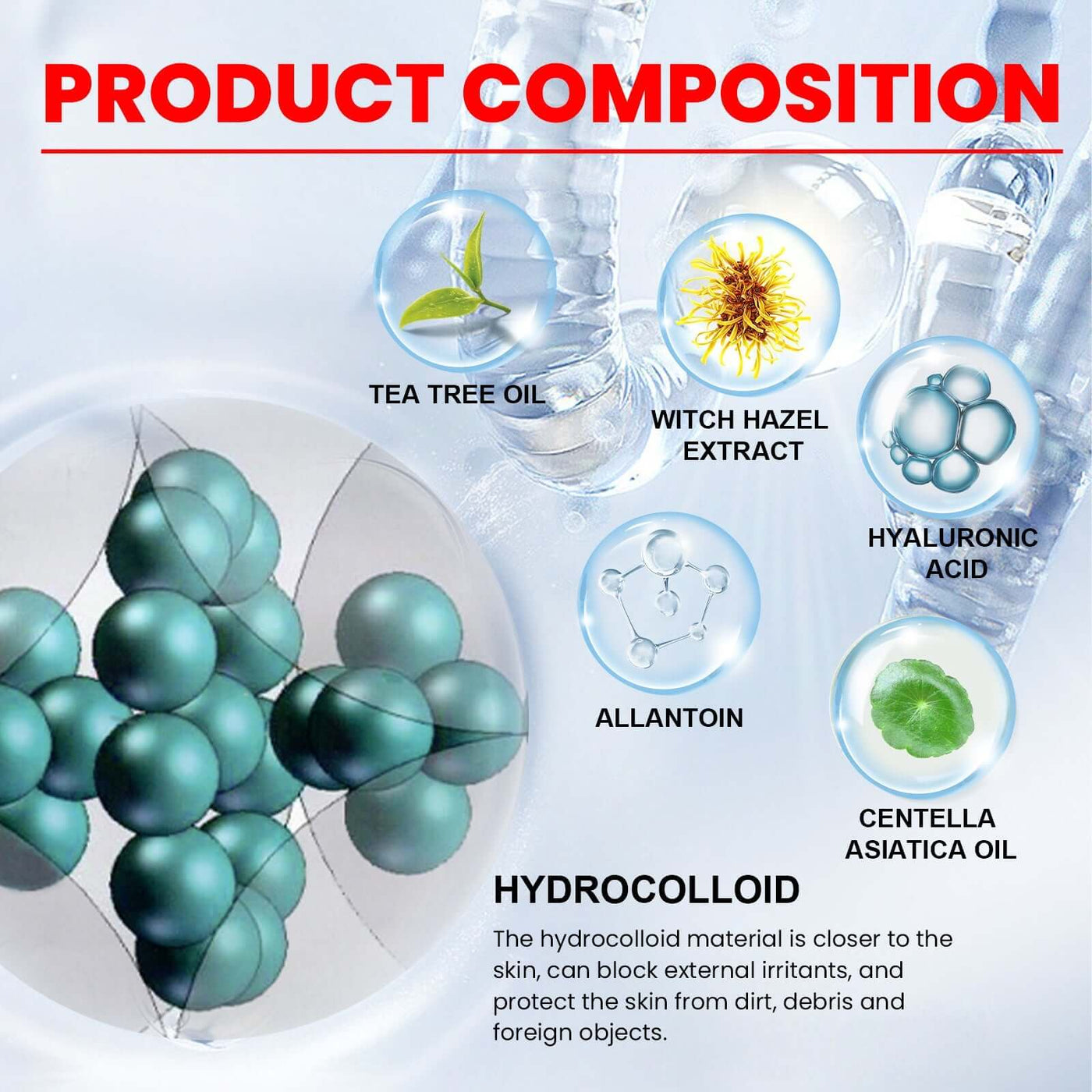 Hydrocolloid pimple patches for face in cute star shape